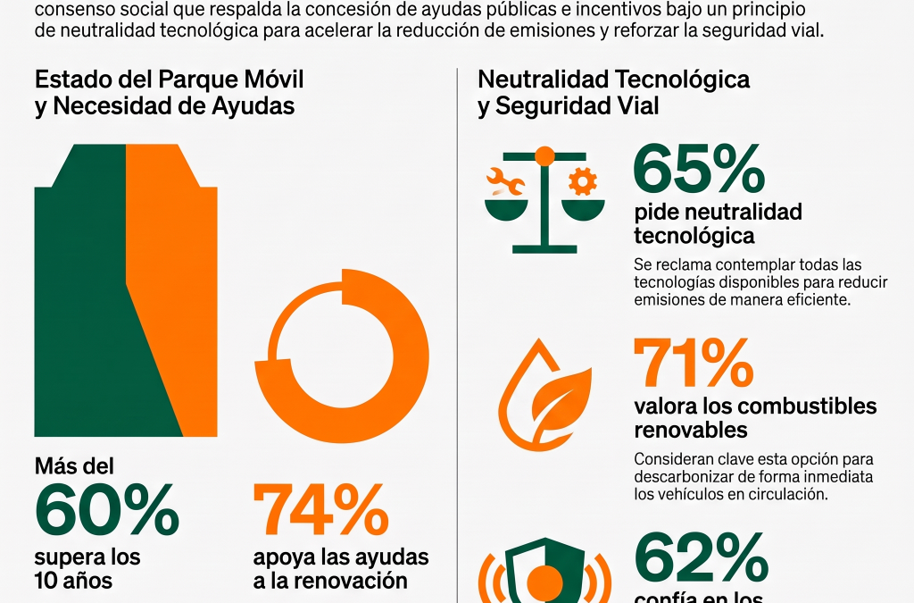 Cifras sobre consenso social de transición ecológica en automoción - Faconauto